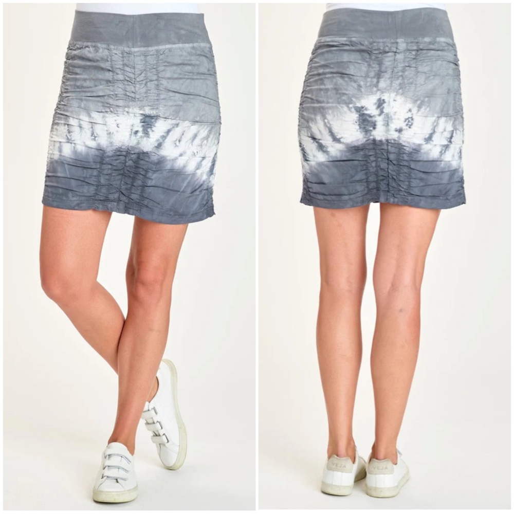 •XCVI Wearables• Trace Skirt in Chisel Wash Quernstone